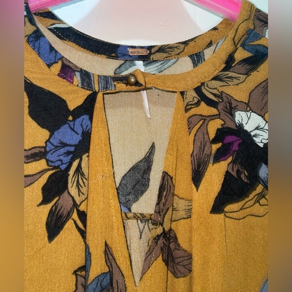 Free People Boho Floral Oversize  Pullover Tunic Dress/ Blouse - Picture 9 of 14